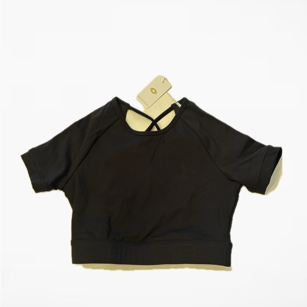 Active wear Black Crop Top for Women